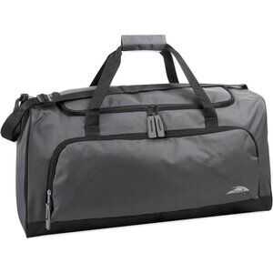24 Inch Men & Women Grey Lightweight Canvas Duffle Gym Sports Equipment Bags